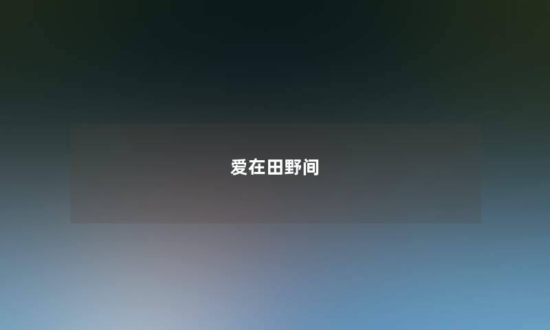 爱在田野间