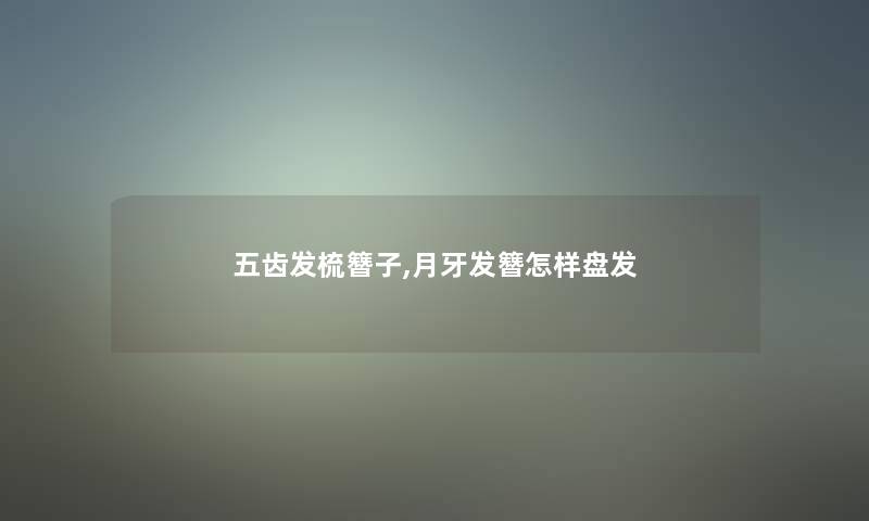 五齿发梳簪子,月牙发簪怎样盘发