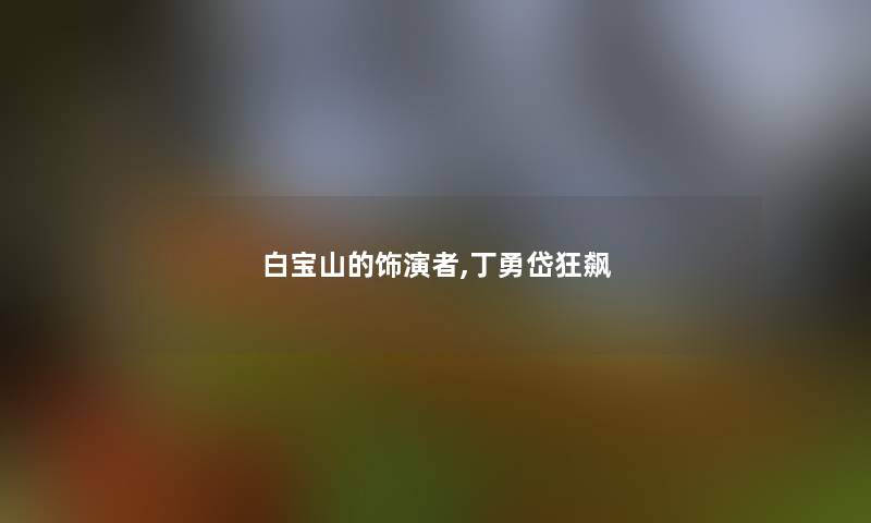 白宝山的饰演者,丁勇岱狂飙 白宝山的饰演者,丁勇岱狂飙