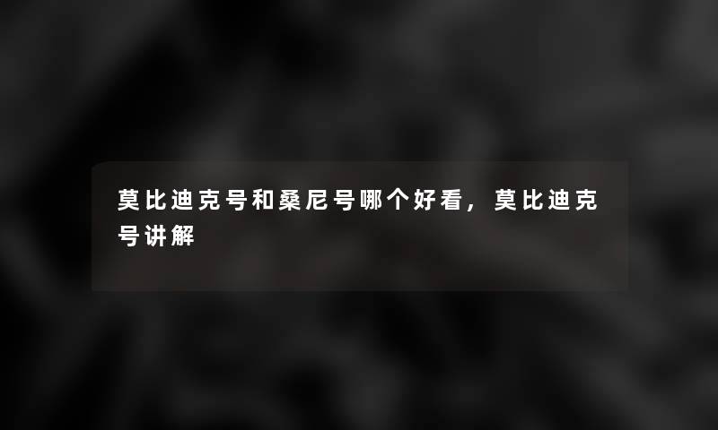莫比迪克号和桑尼号哪个好看,莫比迪克号讲解 莫比迪克号和桑尼号哪个好看,莫比迪克号讲解