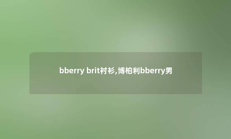 bberry brit衬衫,博柏利bberry男