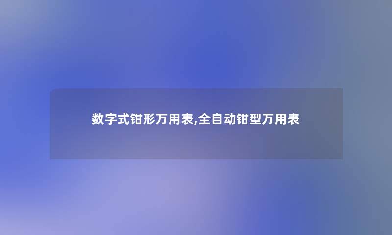 数字式钳形万用表,全自动钳型万用表 数字式钳形万用表,全自动钳型万用表