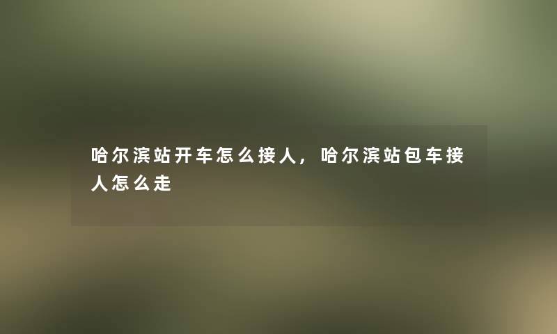 哈尔滨站开车怎么接人,哈尔滨站包车接人怎么走