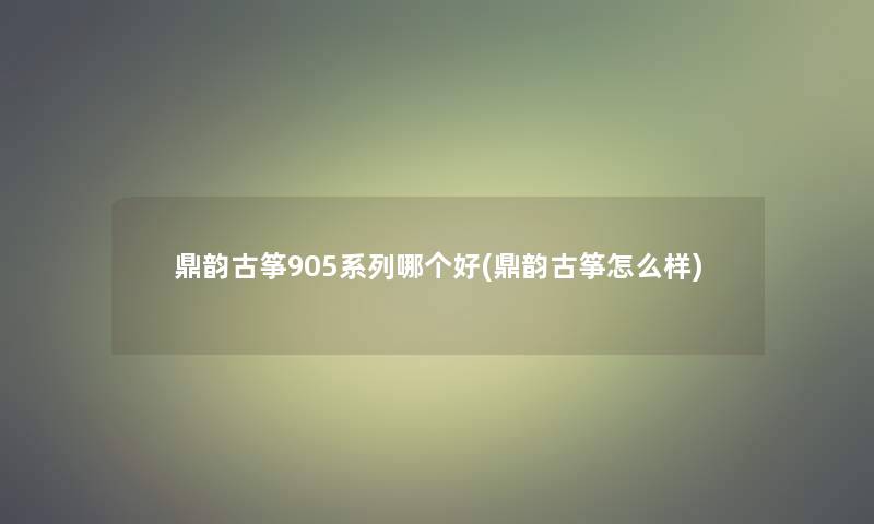 鼎韵古筝905系列哪个好(鼎韵古筝怎么样)